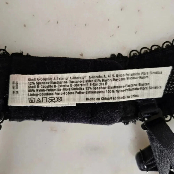 Intimately Free People Women’s Rust Black Lace Bra 34DD Black - Picture 8 of 8